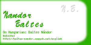 nandor baltes business card